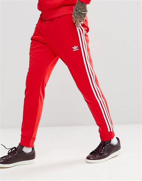 red adidas original joggers|red adidas joggers women's.